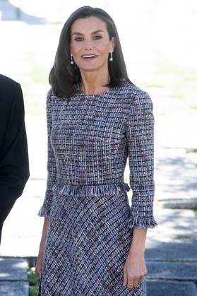 Königin Letizia von Spanien bei der Verleihung des Premio Miguel de Cervantes für Literatur an Luis Mateo Diez in der Universidad de Alcala. Alcala de Henares, 23.04.2024