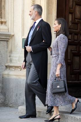 König Felipe VI. von Spanien und Königin Letizia von Spanien bei der Verleihung des Premio Miguel de Cervantes für Literatur an Luis Mateo Diez in der Universidad de Alcala. Alcala de Henares, 23.04.2024