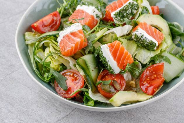 Salad with salmon and cream cheese for the food delivery website 6 Salad with salmon and cream cheese for the food delivery website 5 Copyright: xZoonar.com MykhailoxShorokhovx 21379535