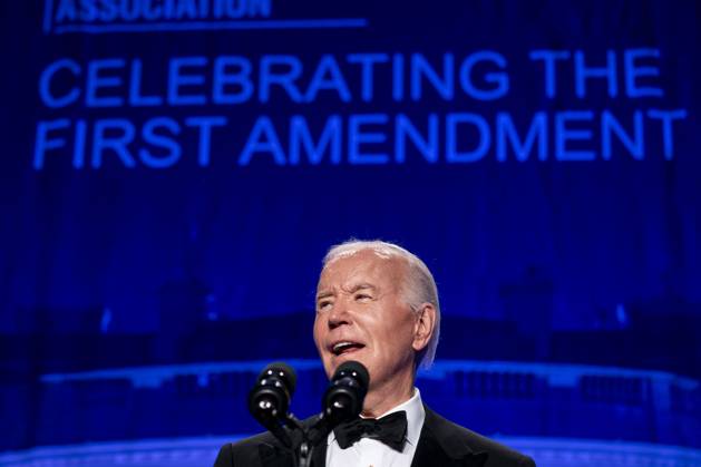 Bilder des Jahres 2024, News 04 April News Themen der Woche KW17 News Bilder des Tages April 27, 2024, Washington, District Of Columbia, USA: United States President Joe Biden speaks during the White House Correspondents™ Association dinner at the Washington Hilton in Washington, DC on Saturday, April 27, 2024 Washington USA - ZUMAs152 20240427_faa_s152_033 Copyright: xBonniexCashx-xPoolxviaxCNPx