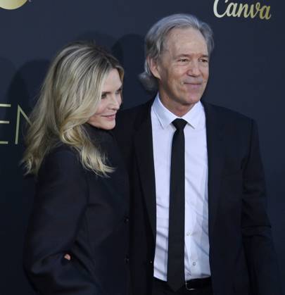Michelle Pfeiffer and David E. Kelley attend the 49th AFI Lifetime Achievement Award tribute gala honoring Nicole Kidman at the Dolby Theatre in the Hollywood section of Los Angeles on Saturday, April 27, 2024.  LAP2024042746 JIMxRUYMEN