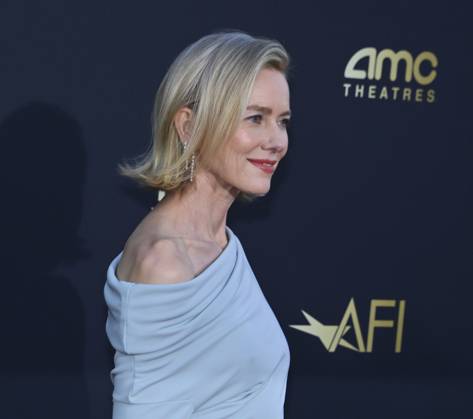 Naomi Watts attends the 49th AFI Lifetime Achievement Award tribute gala honoring Nicole Kidman at the Dolby Theatre in the Hollywood section of Los Angeles on Saturday, April 27, 2024.  LAP2024042754 JIMxRUYMEN