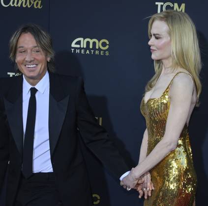 Nicole Kidman and Keith Urban attend the 49th AFI Lifetime Achievement Award tribute gala honoring Kidman at the Dolby Theatre in the Hollywood section of Los Angeles on Saturday, April 27, 2024.  LAP2024042730 JIMxRUYMEN