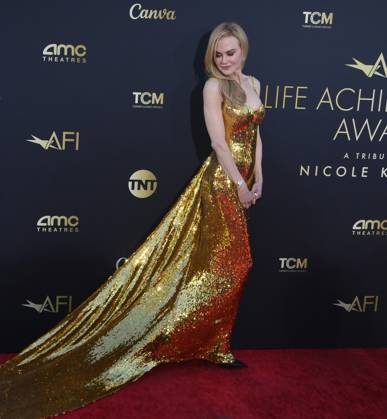 Nicole Kidman attends the 49th AFI Lifetime Achievement Award tribute gala honoring Kidman at the Dolby Theatre in the Hollywood section of Los Angeles on Saturday, April 27, 2024.  LAP2024042711 JIMxRUYMEN