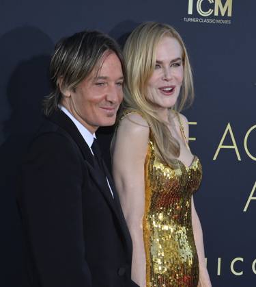 Nicole Kidman and Keith Urban attend the 49th AFI Lifetime Achievement Award tribute gala honoring Kidman at the Dolby Theatre in the Hollywood section of Los Angeles on Saturday, April 27, 2024.  LAP2024042715 JIMxRUYMEN