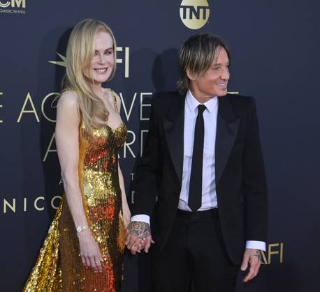 Nicole Kidman and Keith Urban attend the 49th AFI Lifetime Achievement Award tribute gala honoring Kidman at the Dolby Theatre in the Hollywood section of Los Angeles on Saturday, April 27, 2024.  LAP2024042723 JIMxRUYMEN