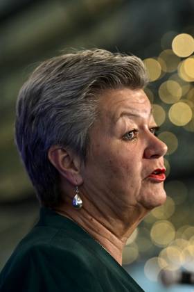 Ylva Johansson, European Commissioner for Home Affairs pictured during a ministerial conference on the implementation and operationalization of the European Asylum and Migration Pact, in Gent, Tuesday 30 April 2024. DIRKxWAEM 91850711