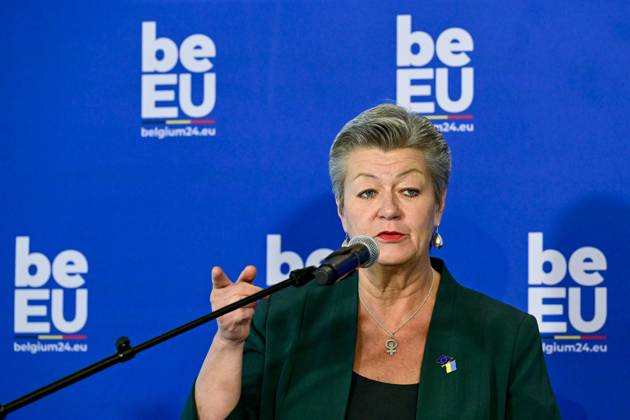 Ylva Johansson, European Commissioner for Home Affairs pictured during a ministerial conference on the implementation and operationalization of the European Asylum and Migration Pact, in Gent, Tuesday 30 April 2024. DIRKxWAEM 91850801