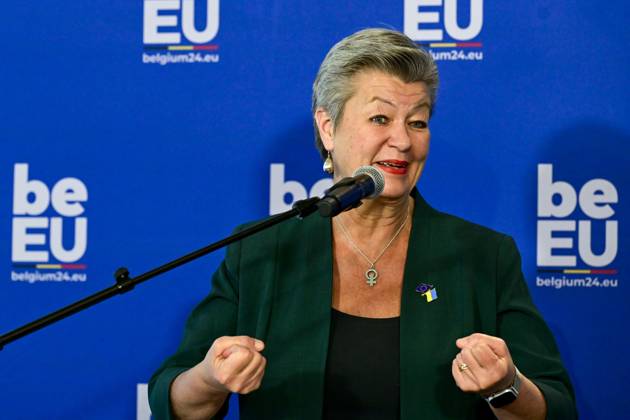 Ylva Johansson, European Commissioner for Home Affairs pictured during a ministerial conference on the implementation and operationalization of the European Asylum and Migration Pact, in Gent, Tuesday 30 April 2024. DIRKxWAEM 91850807