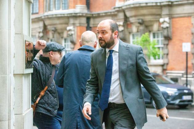 May 3, 2024, London, England, United Kingdom: Conservative Party Chairman RICHARD HOLDEN is seen outside 10 Westminster for morning media round as the party suffers local and by-election defeat against Labour. London United Kingdom - ZUMAs262 20240503_zip_s262_006 Copyright: xTayfunxSalcix