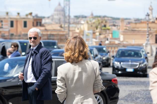 Italy: Nominees for David di Donatello Awards at Quirinale Actress Isabella Ragonese leaves Quirinale Palace after presentation ceremony of David di Donatello Awards in Rome Rome Italy Copyright: MatteoxNardone