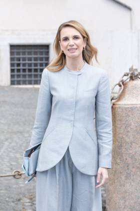 Italy: Nominees for David di Donatello Awards at Quirinale Actress Emanuela Fanelli leaves Quirinale Palace after presentation ceremony of David di Donatello Awards in Rome Rome Italy Copyright: MatteoxNardone