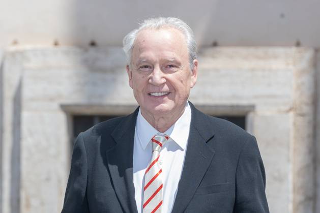 Italy: Nominees for David di Donatello Awards at Quirinale Composer Giorgio Moroder outside Quirinale Palace after presentation ceremony of David di Donatello Awards in Rome Rome Italy Copyright: MatteoxNardone
