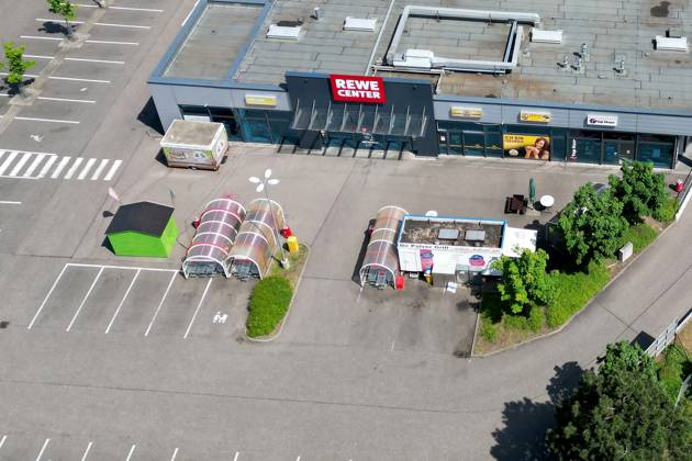 xsvx, News Wirtschaft Reise, Ettlingen, emwirt v.l. Ettlingen Stadt Altstadt Kernstadt Rewe Center ehemals Real Einkaufen Shopping Discounter Supermarkt Lebensmittel Ettlingen