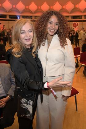 Inga Humpe und Joy Denalane bei der Verleihung des Fred Jay Preises 2024 im bcc Berlin Congress Center. Berlin, 14.05.2024