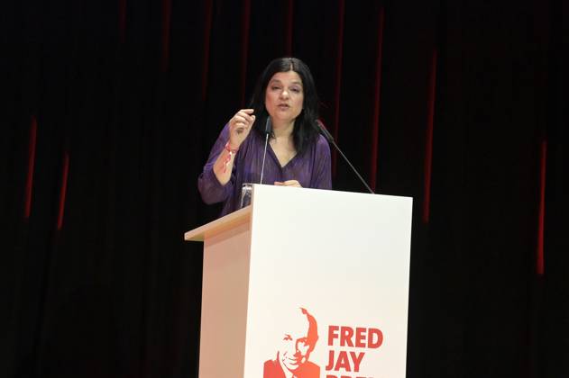 Jasmin Tabatabai bei der Verleihung des Fred Jay Preises 2024 im bcc Berlin Congress Center. Berlin, 14.05.2024
