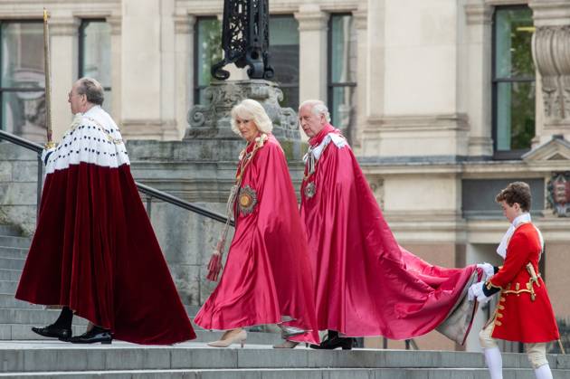 May 15, 2024, London, England, United Kingdom: KING CHARLES III and QUEEN CAMILLA attend a Service of Dedication for the Order of the British Empire at St. Paul s Cathedral in London. London United Kingdom - ZUMAk172 20240515_zip_k172_006 Copyright: xThomasxKrychx
