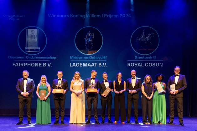 ZWOLLE - Queen Maxima among the prize winners during the presentation of the King Willem I Prizes 2024 in the Zwolle Theater De Spiegel. ANP VINCENT JANNINK netherlands out - belgium out  Copyright: xx x498664011x originalFilename: 498664011.jpg