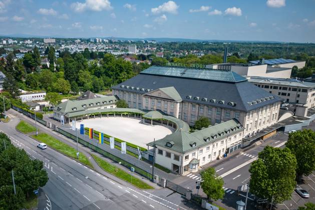 20.05.2024 xsvx, News Wirtschaft , Wiesbaden, emwirt v.l. Henkell Freixenet Hauptsitz Firmensitz in Wiesbaden Luftaufnahme Wiesbaden