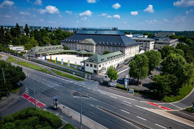 20.05.2024 xsvx, News Wirtschaft , Wiesbaden, emwirt v.l. Henkell Freixenet Hauptsitz Firmensitz in Wiesbaden Luftaufnahme Wiesbaden