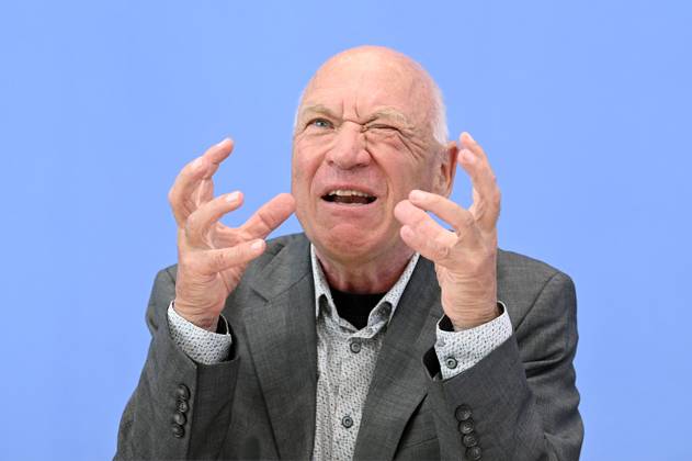 Bilder des Jahres 2024, News 05 Mai News Themen der Woche KW21 News Bilder des Tages Michael Wildt bei der Bundespressekonferenz zu Protesten an Hochschulen gegen den Krieg in Gaza im Haus der Bundespressekonferenz. Berlin, 21.05.2024