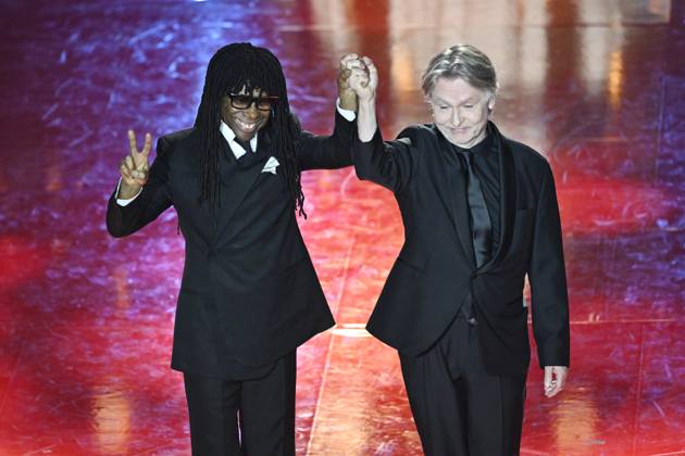 STOCKHOLM, SWEDEN 20240521 Laureates Nile Rodgers, left, and Esa Pekka Salonen arrive at the Polar Prize 2024, awarded at the Grand Hotel in Stockholm STOCKHOLM SWEDEN x10070x  Copyright: xJessicaxGow TTx POLARPRISET 2024 h9q2RQxBwJE