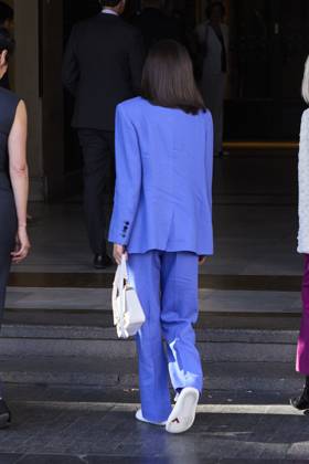 May 23, 2024, Madrid, Madrid, Spain: QUEEN LETIZIA of Spain arrives at the premiere of the documentary Science of Women of Africa at the Palacio de la Prensa cinema Madrid Spain - ZUMAc260 20240523_zep_c260_029 Copyright: xMikexChicorrox