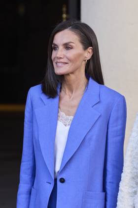 May 23, 2024, Madrid, Madrid, Spain: QUEEN LETIZIA of Spain arrives at the premiere of the documentary Science of Women of Africa at the Palacio de la Prensa cinema Madrid Spain - ZUMAc260 20240523_zep_c260_031 Copyright: xMikexChicorrox
