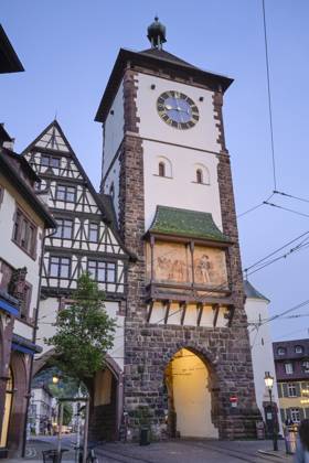 Schwabentor, Oberlinden, Altstadt, Freiburg im Breisgau, Baden-Württemberg, Deutschland