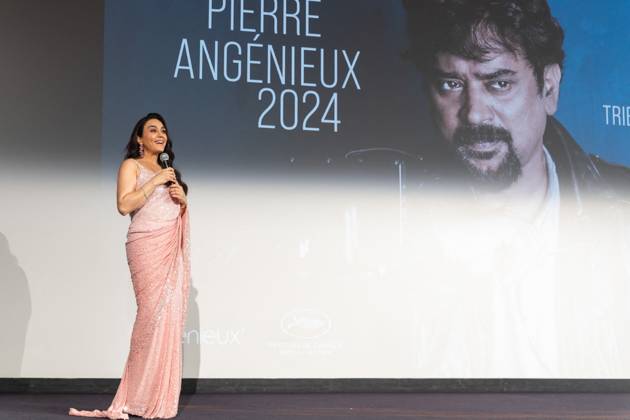 Cannes - Pierre Angenieux Prize Award Ceremony 2024 Pierre Angenieux Prize award ceremony with Preity Zinta on stage during the 77th annual Cannes Film Festival at the Palais des Festivals, Saturday, May 24, 2024 in Cannes, France. Photo by Cyril Chateau ABACAPRESS.COM Cannes France Copyright: xChateauxCyril ABACAx