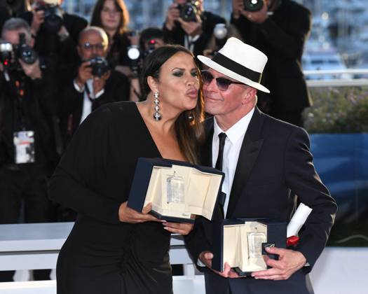 Cannes, 77th Cannes Film Festival 2024, Palme D Or Winners Photocall Cannes, 77th Cannes Film Festival 2024, Palme D Or Winners Photocall In the photo: Karla Sofia Gascon, Jacques Audiard Cannes France  Copyright: xIPA ABACAx