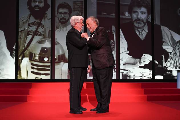 77eme Festival International du Film de Cannes Ceremonie de cloture 77th International Cannes Film Festival Closing ceremony 305533 2024 05 25 Cannes France Lucas, George Coppola, Francis Ford  Copyright: xSergexArnalx xStarfacex STAR_305533_007