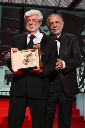 77eme Festival International du Film de Cannes Ceremonie de cloture 77th International Cannes Film Festival Closing ceremony 305533 2024 05 25 Cannes France Lucas, George Coppola, Francis Ford  Copyright: xSergexArnalx xStarfacex STAR_305533_010