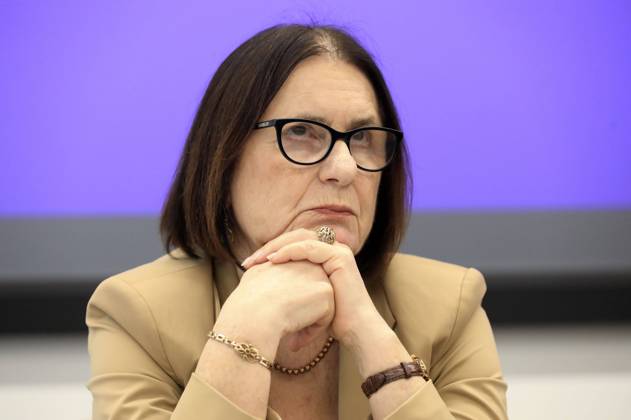 Irina Scherbakowa bei der Pressekonferenz (K)ein Friede! Warum wir für Demokratie kämpfen müssen beim 103. Katholikentag im Comcenter Brühl. Erfurt, 30.05.2024