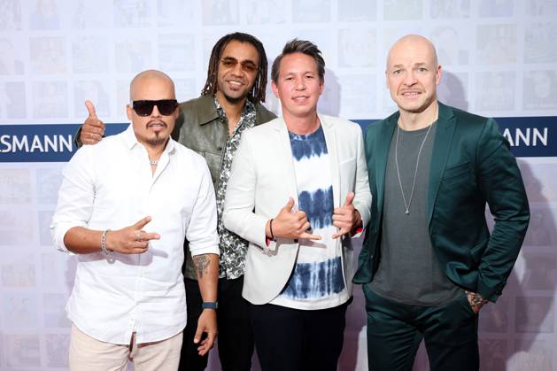 Bertelsmann Party 2024 - Roter Teppich Don Cali (Culcha Candela), Johnny Strange (Culcha Candela), Chino con Estilo and Mateo Jaschik Itchyban (Culcha Candela) auf dem Roten Teppich der Bertelsmann Party 2024 in der Bertelsmann-RepraÌˆsentanz am 06.06.2024 in Berlin. Copyright: xEventpressxKochanx