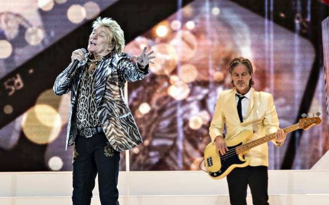 Bilder des Jahres 2024, Entertainment 06 Juni Entertainment Themen der Woche KW23 Entertainment Bilder des Tages Rod Stewart on stage at Royal Arena during his One last time concert on Sunday, June 9, 2023. (Photo: Torben Christensen Scanpix 2024) , Copenhagen Denmark Copyright: TorbenxChristensen TorbenxChristensenx spdk20240609-211838-L