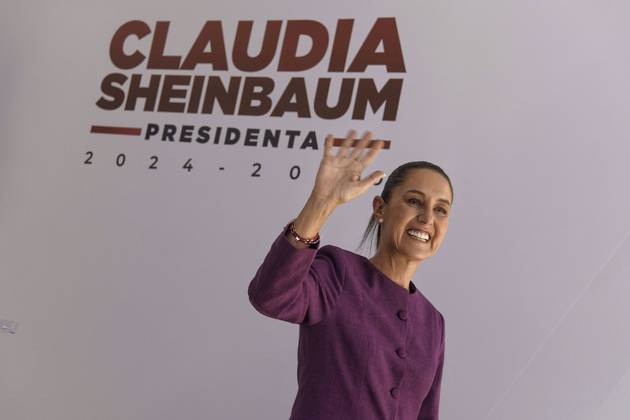 Bilder des Jahres 2024, News 06 Juni News Themen der Woche KW24 June 11, 2024, Mexico, Mexico, USA: The President-elect of Mexico Claudia Sheinbaum Pardo attends a press conference on Tuesday June 11, 2024 in Mexico City, Mexico. OCTAVIO GOMEZ PINA PI Mexico USA - ZUMAp124 20240611_zaa_p124_001 Copyright: xOctavioxGomezxPinax