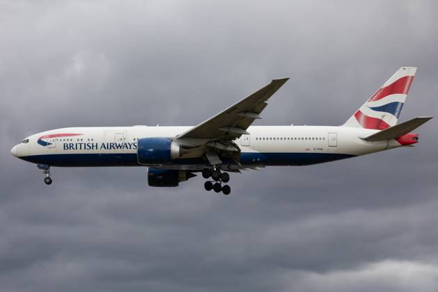 Aircraft And Airline Stock A British Airways Boeing 777 is being at London Heathrow Airport in London, United Kingdom, on June 10, 2023. London United Kingdom Copyright: xMIxNewsx originalFilename: fletcher-aircraft240610_npnXu