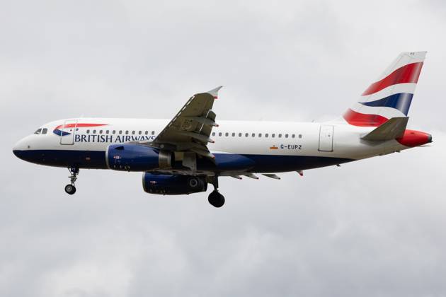 Aircraft And Airline Stock A British Airways Airbus A319 is being at London Heathrow Airport in London, United Kingdom, on June 10, 2023. London United Kingdom Copyright: xMIxNewsx originalFilename: fletcher-aircraft240610_npFpX