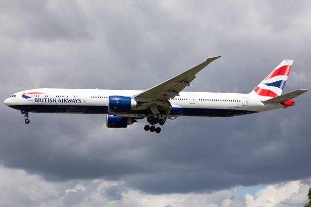 Aircraft And Airline Stock A British Airways Boeing 777 is being at London Heathrow Airport in London, United Kingdom, on June 10, 2023. London United Kingdom Copyright: xMIxNewsx originalFilename: fletcher-aircraft240610_npLDG