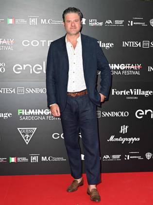 Santa Margherita di Pula, Cagliari, 7th edition of the Filming Italy Sardinia Festival, Red Carpet awards ceremony in the early evening. Santa Margherita di Pula, Cagliari, 7th edition of the Filming Italy Sardinia Festival, Red Carpet awards ceremony in the early evening. In the photo: Edoardo Pesce Cagliari Italy  Copyright: xIPA ABACAx