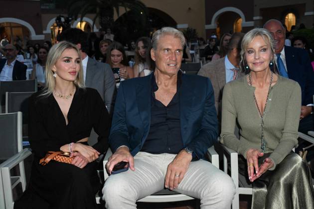 Santa Margherita di Pula, Cagliari, 7th edition of the Filming Italy Sardinia Festival, Red Carpet awards ceremony in the early evening. Santa Margherita di Pula, Cagliari, 7th edition of the Filming Italy Sardinia Festival, Red Carpet awards ceremony in the early evening. Pictured: Dolph Lundgren, Bo Derek Cagliari Italy  Copyright: xIPA ABACAx
