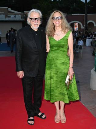 Cagliari: Santa Margherita di Pula, Cagliari, 7th edition of the Filming Italy Sardinia Festival, Red Carpet awards ceremony in the early evening. Pictured: Harvey Keitel, Daphna Kastner, Cagliari  - ZUMAp169 20240621_zea_p169_192 Copyright: xIPAx