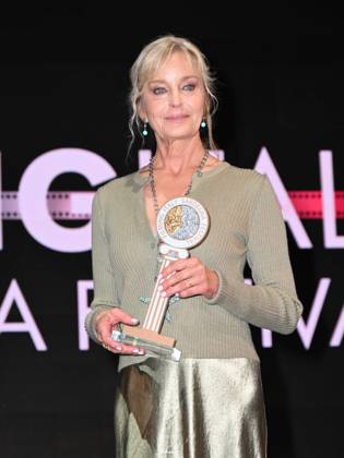 Cagliari: Santa Margherita di Pula, Cagliari, 7th edition of the Filming Italy Sardinia Festival, Red Carpet awards ceremony in the early evening. Pictured: Bo Derek Cagliari  - ZUMAp169 20240621_zea_p169_259 Copyright: xIPAx