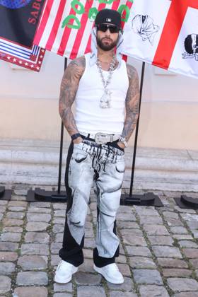PFW A$AP Rocky s, AMERICAN SABOTAGE, Presented by AWGE Front Row Maluma attending the A$AP Rocky s, AMERICAN SABOTAGE, Presented by AWGE Menswear Spring Summer 2025 show as part of Paris Fashion Week in Paris, France on June 21, 2024. Photo by Jerome Dominé ABACAPRESS.COM Copyright: xDominexJerome ABACAx