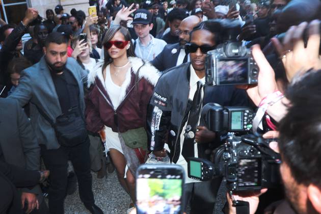 PFW A$AP Rocky s, AMERICAN SABOTAGE, Presented by AWGE Front Row Rihanna and Asap Rocky attending the A$AP Rocky s, AMERICAN SABOTAGE, Presented by AWGE Menswear Spring Summer 2025 show as part of Paris Fashion Week in Paris, France on June 21, 2024. Photo by Jerome Dominé ABACAPRESS.COM Copyright: xDominexJerome ABACAx