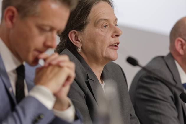 Ergebnisse des Zensus 2022 vorgestellt 2024-06-25 Deutschland, Berlin - Pressekonferenz zur Veröffentlichung der ersten Ergebnisse des Zensus 2022. Im Bild Ruth Brand, Präsidentin des Statistischen Bundesamts.