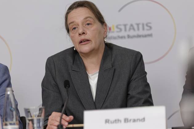 Ergebnisse des Zensus 2022 vorgestellt 2024-06-25 Deutschland, Berlin - Pressekonferenz zur Veröffentlichung der ersten Ergebnisse des Zensus 2022. Im Bild Ruth Brand, Präsidentin des Statistischen Bundesamts.