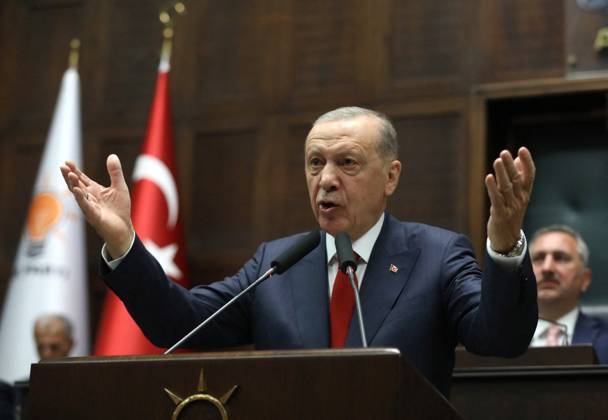 News Themen der Woche KW26 News Bilder des Tages Recep Tayyip Erdogan Addresses The Ankara Parliament - Turkey President of Turkiye and leader of the Justice and Development Party (AKP) Recep Tayyip Erdogan, addresses his lawmakers at the parliament in Ankara, on June 26, 2024. Photo by Depo Photos ABACAPRESS.COM Ankara Turkey Copyright: xDepoxPhotos ABACAx