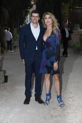 Premio Globo d Oro Verleihung in Rom Rome, German Academy Villa Massimo 64th edition of the Golden Globe, In the photo: Gabriella Carlucci with her son  Copyright: xVincenzoxLandix xipa-agency.netx xVincenzoxLandix IPA_Agency_IPA47709610